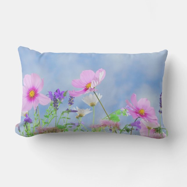 Coussin Rectangle Plutôt Fleur Fleur Rosée Prêt (Recto)