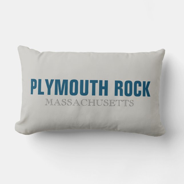 Coussin Rectangle Plymouth Rock Massachusetts City Jeu d'oreiller (Recto)
