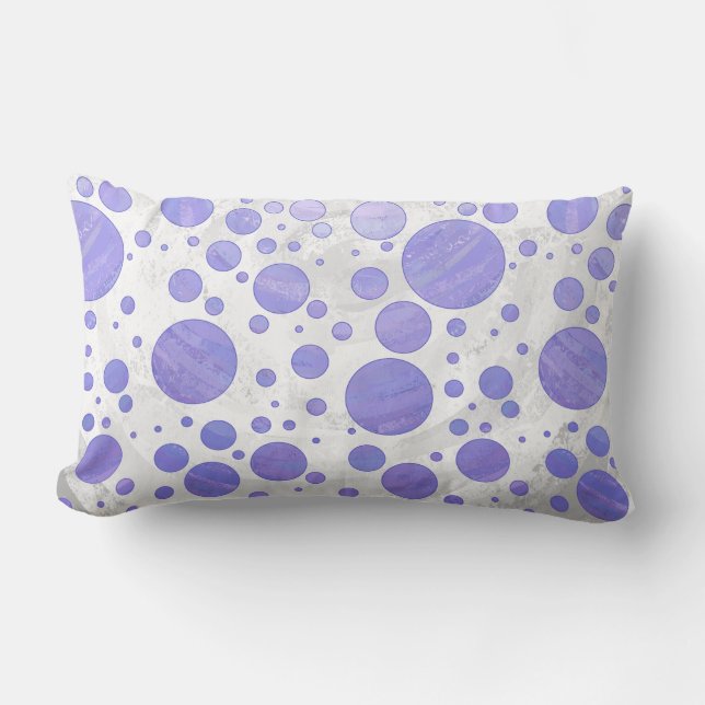 Coussin Rectangle Point Polka Soleil Violet (Recto)