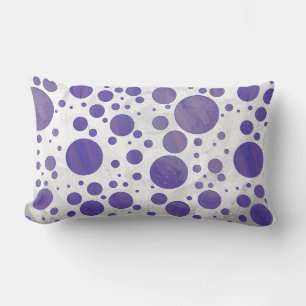 Coussin Rectangle Pointe Polka Smear Blueberry
