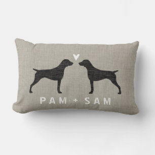 Coussin Rectangle Pointeur à cheveux court allemand amour