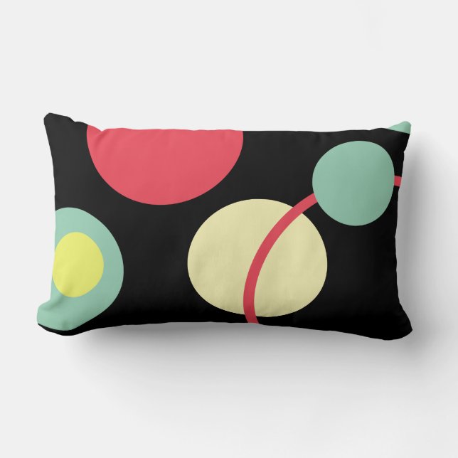 Coussin Rectangle Points et cercles 01 (Recto)