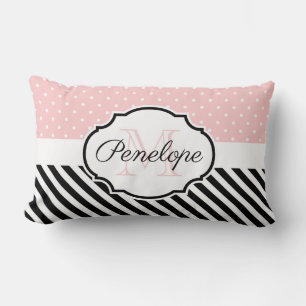 Coussin Rectangle Points mignons et bandes