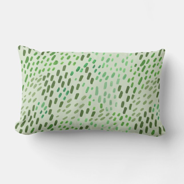 Coussin Rectangle Points peints en vert clair (Recto)