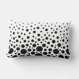 Coussin Rectangle Pois blanc et noir