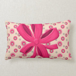 Coussin Rectangle Pois glacé avec l'arc de roses indien