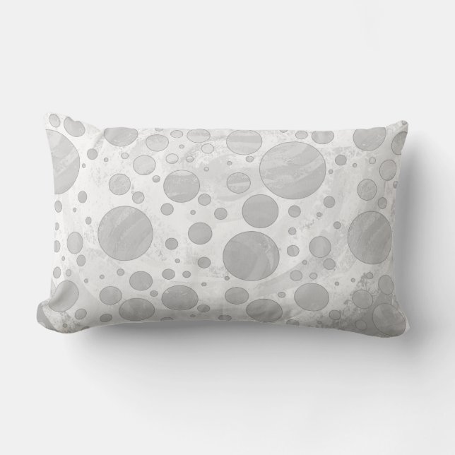 Coussin Rectangle Pois Rainy Sky Grey (Recto)