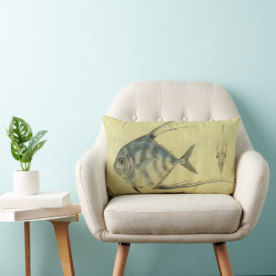 Coussin Rectangle Poisson Alectis indicus, Carangue à trois épines v