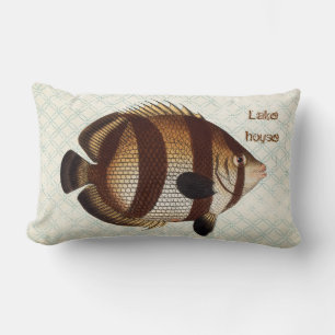 Coussin Rectangle Poisson Blue Beach House Lumbar Jeu d'oreiller