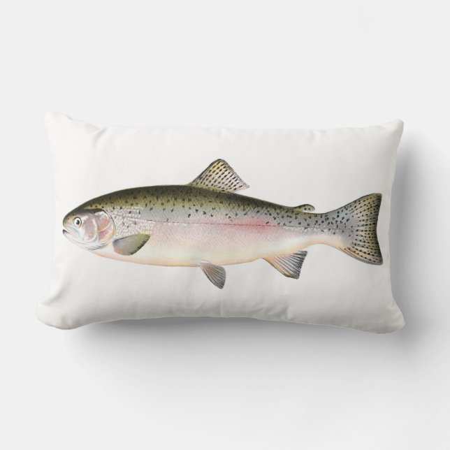 Coussin Rectangle Poissons de truite arc-en-ciel (Recto)