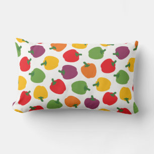 Coussin Rectangle Poivrons Bell colorés