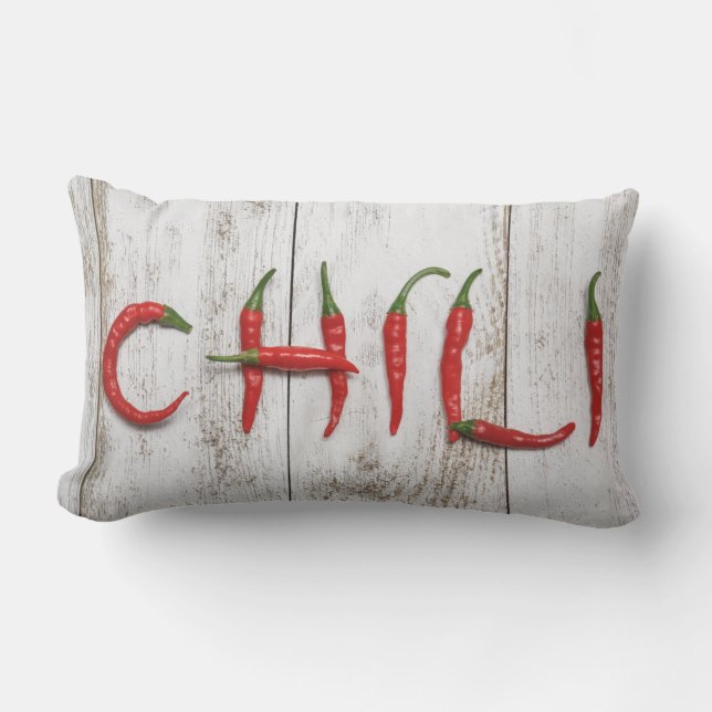 Coussin Rectangle Poivrons chics (Recto)