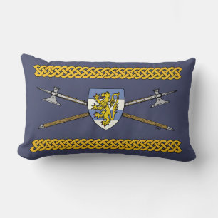 Coussin Rectangle Poléax médiévaux et bouclier