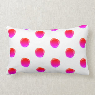 Coussin Rectangle Polkadot rose au néon