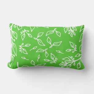 Coussin Rectangle Pomme printemps vert Floral