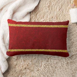 Coussin Rectangle Pommes de Caramel Rouge Or