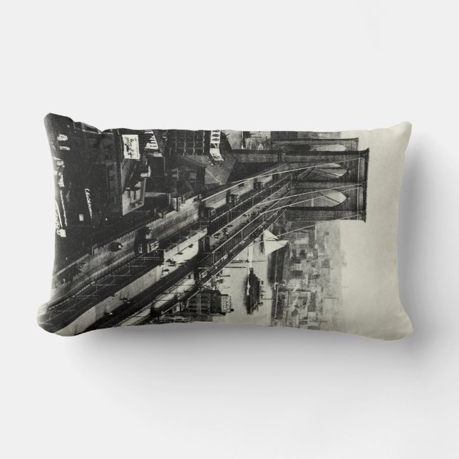 Coussin Rectangle Pont Brooklyn 1900 (Recto)