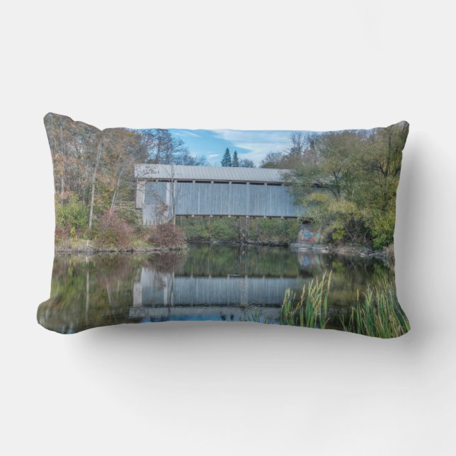 Coussin Rectangle Pont couvert de Milby (Recto)