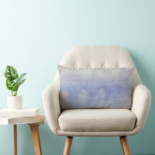 Coussin Rectangle Pont Waterloo, effet Mist par Claude Monet
