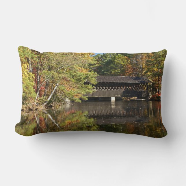Coussin Rectangle Ponts couverts de la Géorgie réversibles (Recto)