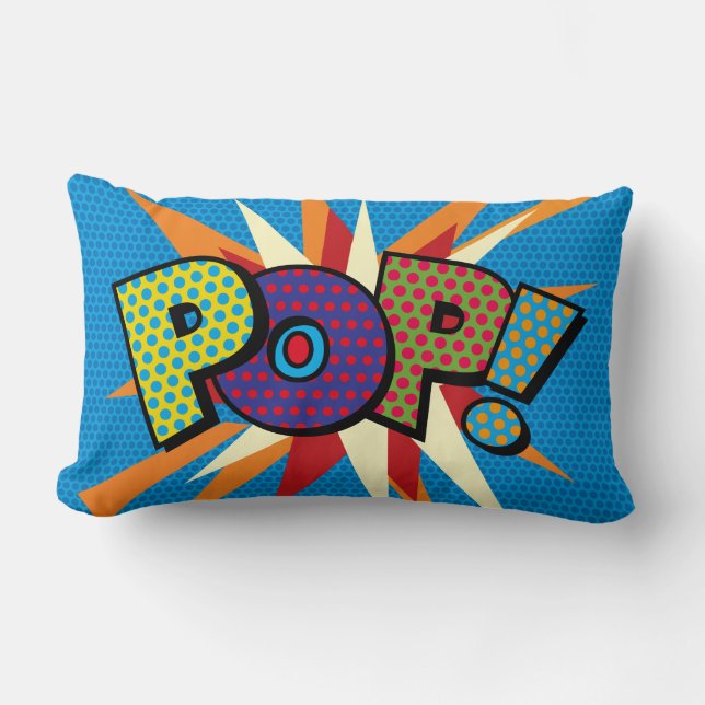 Coussin Rectangle POP Fun Modern Cool Coloré Citation de livre de ba (Recto)
