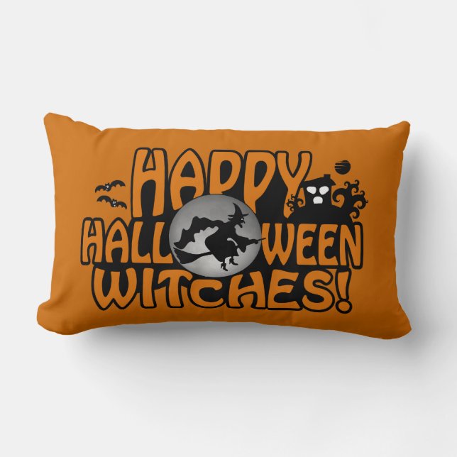 Coussin Rectangle Poreiller à lancer d'Halloween (Recto)