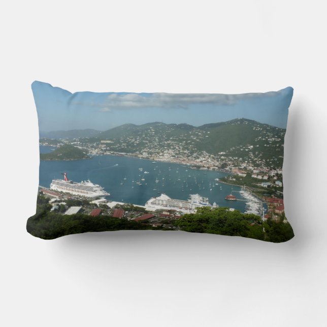 Coussin Rectangle Port à St. Thomas Îles Vierges américaines (Recto)