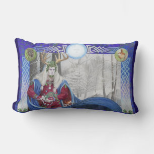 Coussin Rectangle Portrait double du roi de chêne et du roi Holly