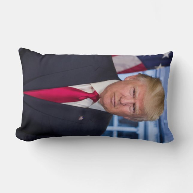 Coussin Rectangle Portrait officiel de Donald Trump (Recto)