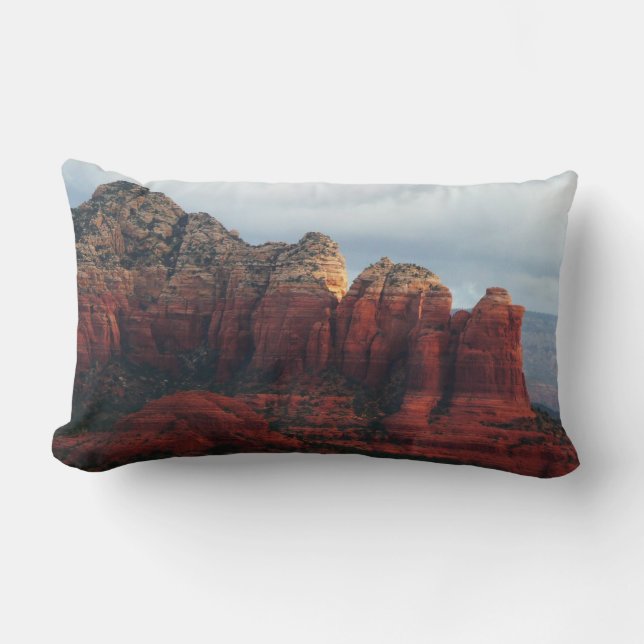 Coussin Rectangle Pot de café nuageux Rock à Sedona Arizona (Recto)