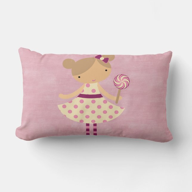 Coussin Rectangle Poupée Girly adorable de pays (Recto)