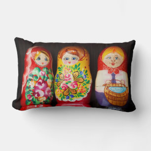 Coussin Rectangle Poupées colorées Matryoshka