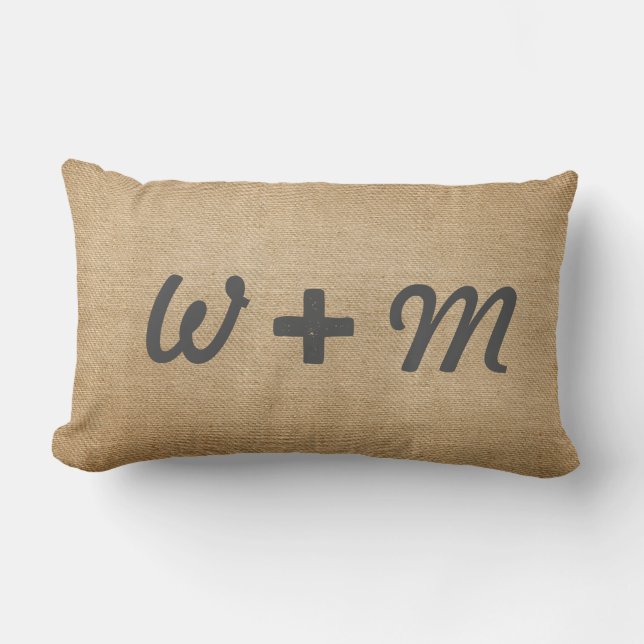 Coussin Rectangle Pour toujours et toujours épouser d'initiales de (Recto)