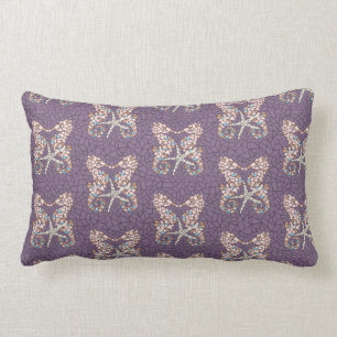 Coussin Rectangle Pourpre poussiéreux d'oreiller de jet de mosaïqu