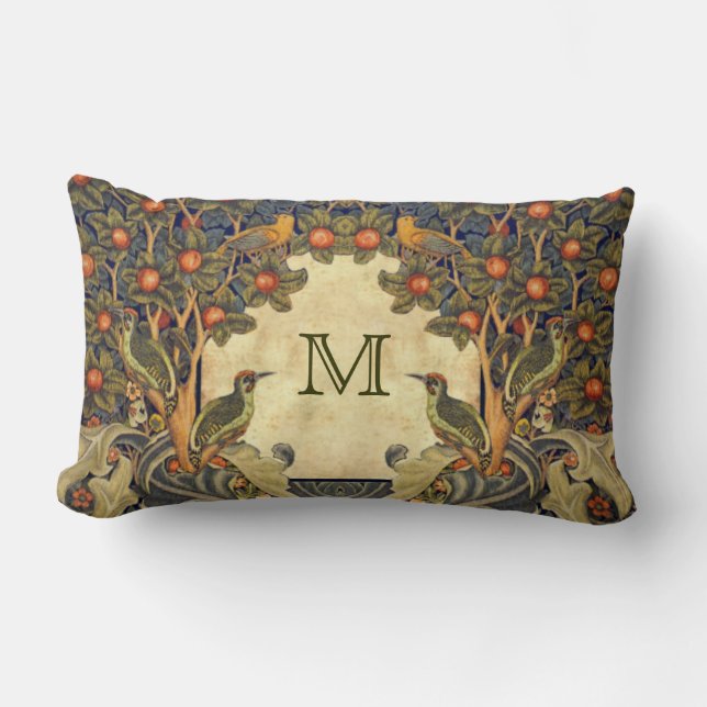 Coussin Rectangle Pré Raphaelite Wm. MONOGRAMME PERSONNALISABLE Morr (Recto)