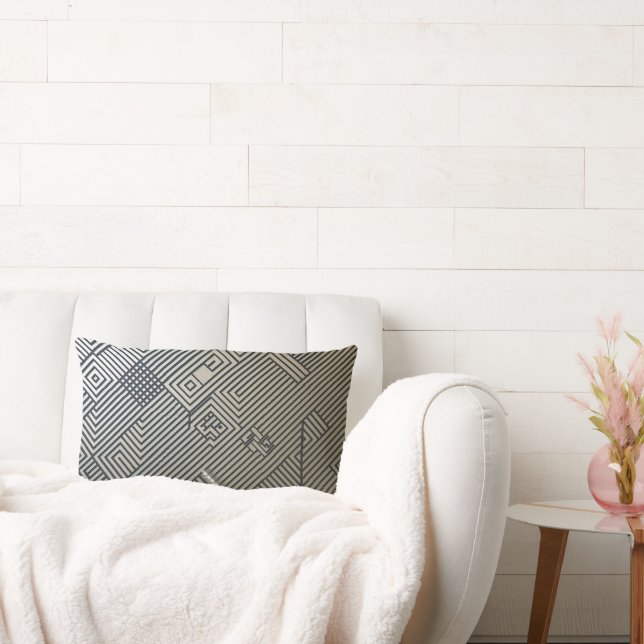 Coussin Rectangle Précision des formes : abstraction géométrique (Canapé)