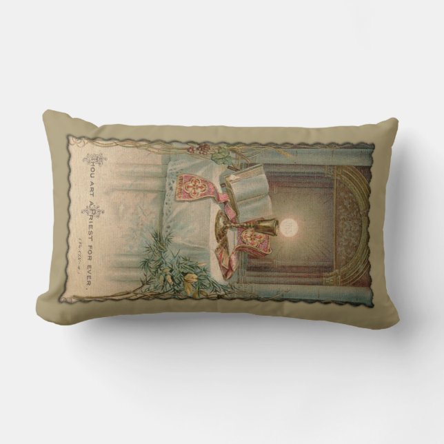 Coussin Rectangle Prêtre catholique d'eucharistie de missel de (Recto)