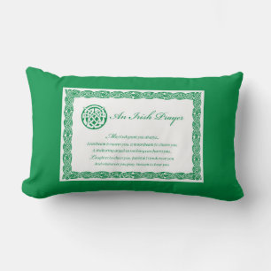 Coussin Rectangle Prière celtique Saint Patrick's Day