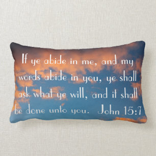 Coussin Rectangle prière de 15:7 de John de vers de bible