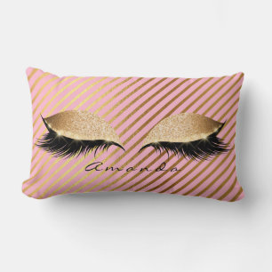 Coussin Rectangle Princess Gold Parties scintillant Nom de maquillag