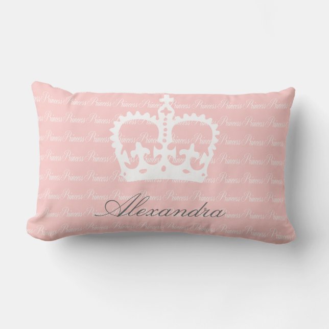 Coussin Rectangle Princesse rose-n-blanche (Recto)