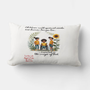 Coussin Rectangle Promotion des enfants ayant des besoins spéciaux L