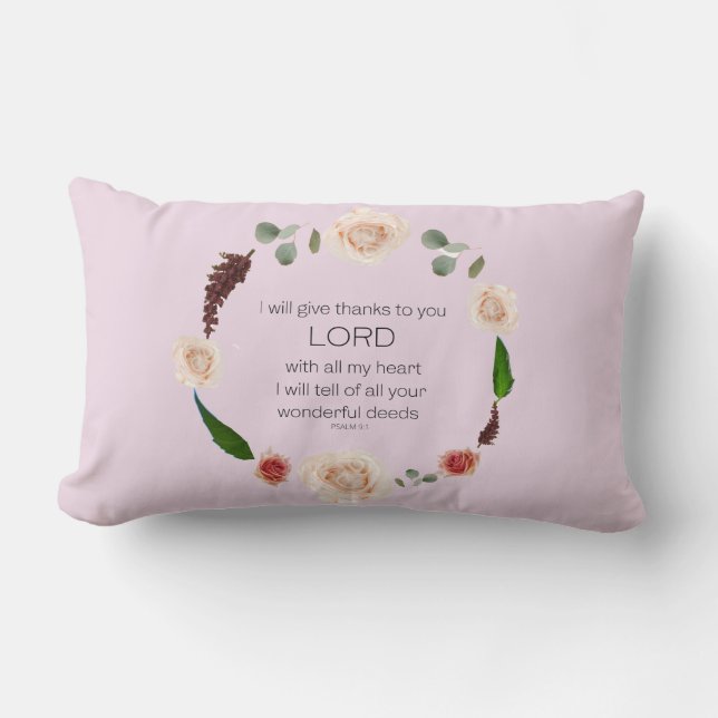 Coussin Rectangle Psaume 9 (Recto)