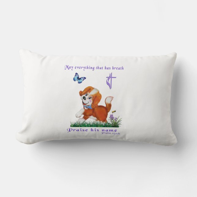 Coussin Rectangle psaumes (Recto)