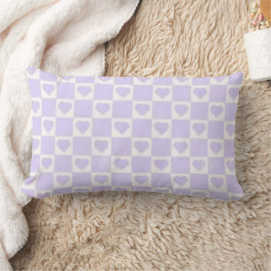 Coussin Rectangle Purpal Crestal Pastal Cute Et Blanc