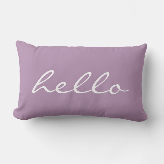Coussin Rectangle Purple Bonjour (Recto)