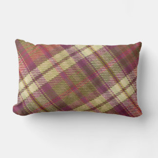 Coussin Rectangle Purple Vert Tan Anglais Moderne Plaid