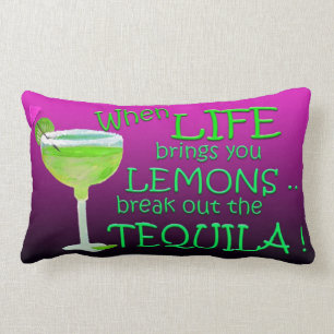 Coussin Rectangle Quand la vie vous apporte citrons drôle Margarita