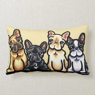 Coussin Rectangle Quartet de bouledogue français