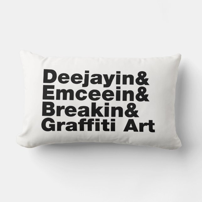 Coussin Rectangle Quatre éléments de l'Hip hop (Recto)